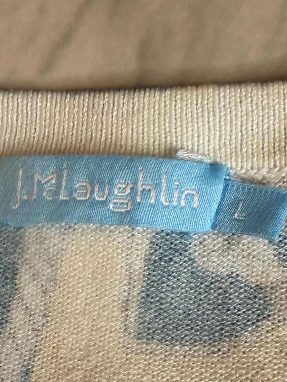 J. McLaughlin Equestrian Horse Rope Togglewood Lenny Crewneck Sweater L **READ - Picture 4 of 7